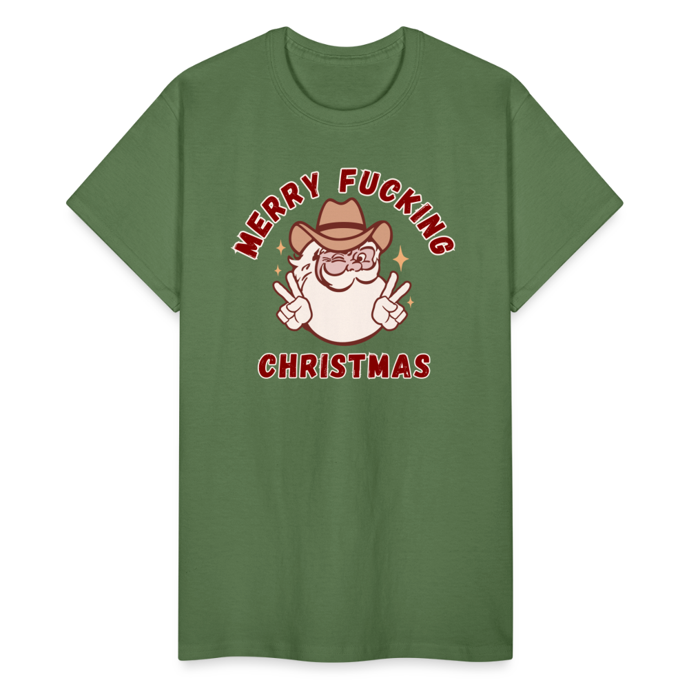 MERRY F*CKING CHRISTMAS Gildan Ultra Cotton Adult T-Shirt - military green