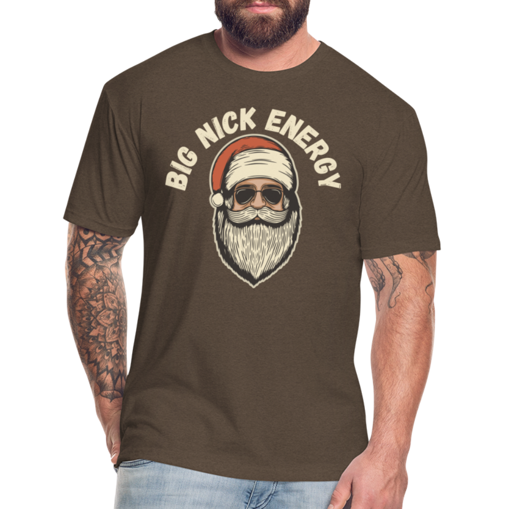 BIG NICK ENERGY Fitted Cotton/Poly T-Shirt by Next Level - heather espresso