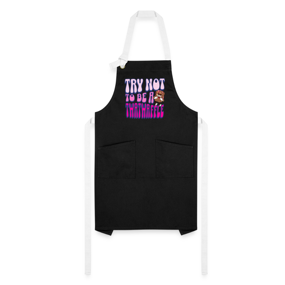 BENNETT PEACH "TRY NOT TO BE A TWATWAFFLE" Artisan Apron - black/white