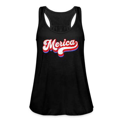 MERICA Women's Flowy Tank Top by Bella - black