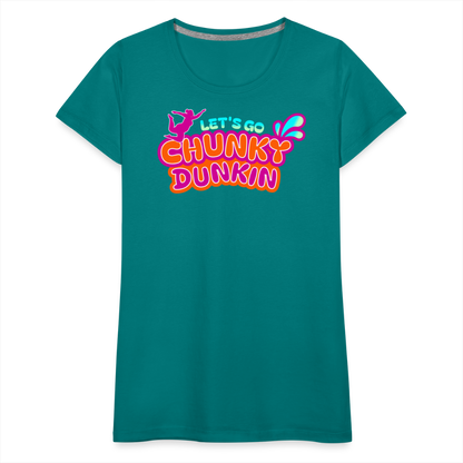 BENNETT PEACH "CHUNKY DUNKIN" Women’s Premium T-Shirt - teal