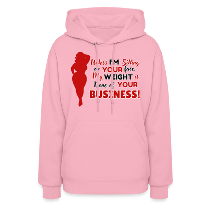 BENNETT PEACH SITTING ON YOUR FACE Women's Hoodie - classic pink