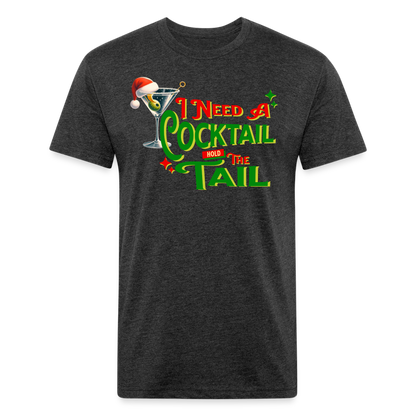 BENNETT PEACH NEED A COCKTAIL Fitted Cotton/Poly T-Shirt by Next Level - heather black