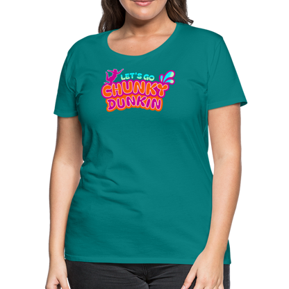 BENNETT PEACH "CHUNKY DUNKIN" Women’s Premium T-Shirt - teal