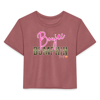 BENNETT PEACH BOUJEE BUMPKIN Women's Cropped T-Shirt - mauve
