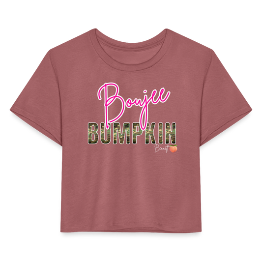 BENNETT PEACH BOUJEE BUMPKIN Women's Cropped T-Shirt - mauve
