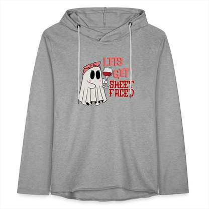 BENNETT PEACH SHEETFACED Unisex Lightweight Terry Hoodie - heather gray