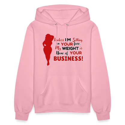 BENNETT PEACH SITTING ON YOUR FACE Women's Hoodie - classic pink