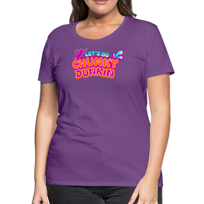 BENNETT PEACH "CHUNKY DUNKIN" Women’s Premium T-Shirt - purple