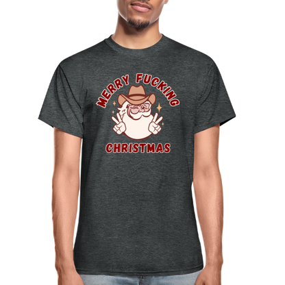 MERRY F*CKING CHRISTMAS Gildan Ultra Cotton Adult T-Shirt - deep heather