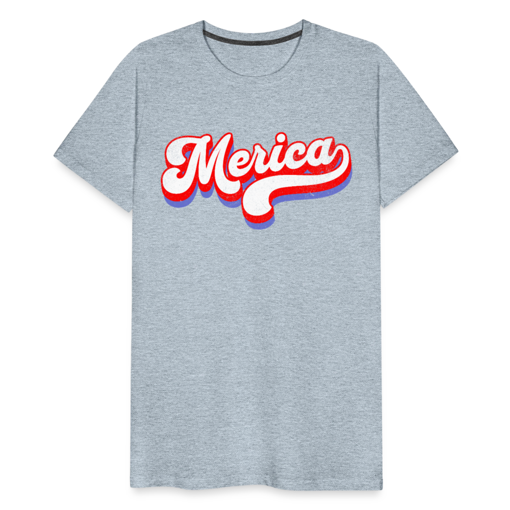 MERICA Men's Premium T-Shirt - heather ice blue