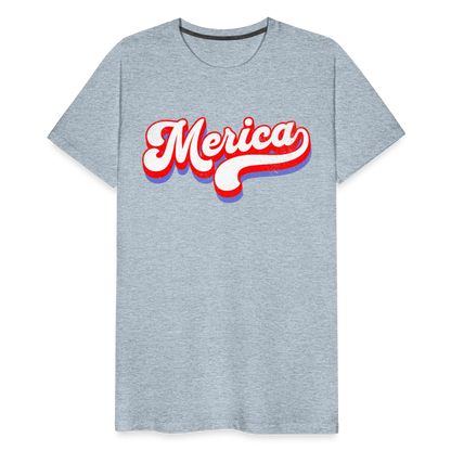 MERICA Men's Premium T-Shirt - heather ice blue
