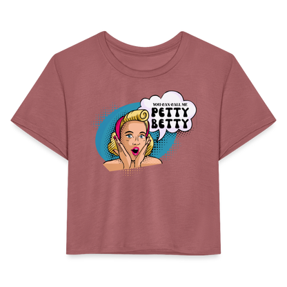BENNETT PEACH "PETTY BETTY" Women's Cropped T-Shirt - mauve