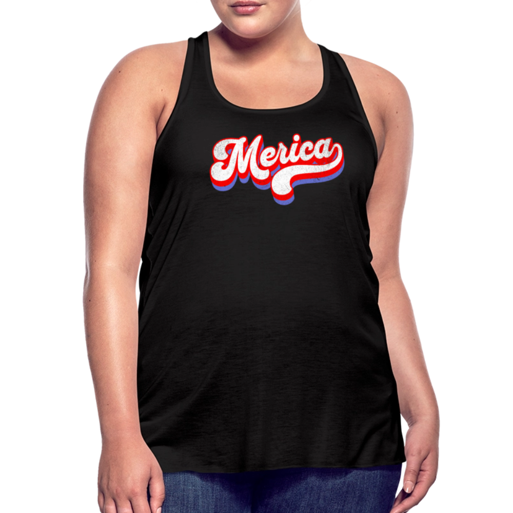 MERICA Women's Flowy Tank Top by Bella - black