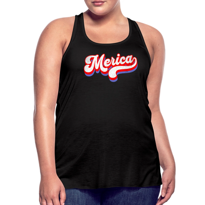 MERICA Women's Flowy Tank Top by Bella - black