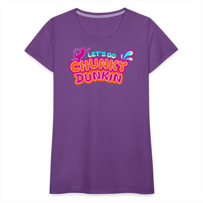 BENNETT PEACH "CHUNKY DUNKIN" Women’s Premium T-Shirt - purple