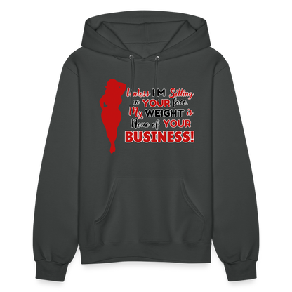 BENNETT PEACH SITTING ON YOUR FACE Women's Hoodie - asphalt