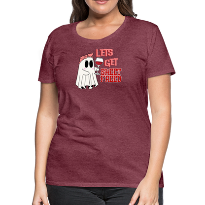 BENNETT PEACH SHEETFACED Women’s Premium T-Shirt - heather burgundy