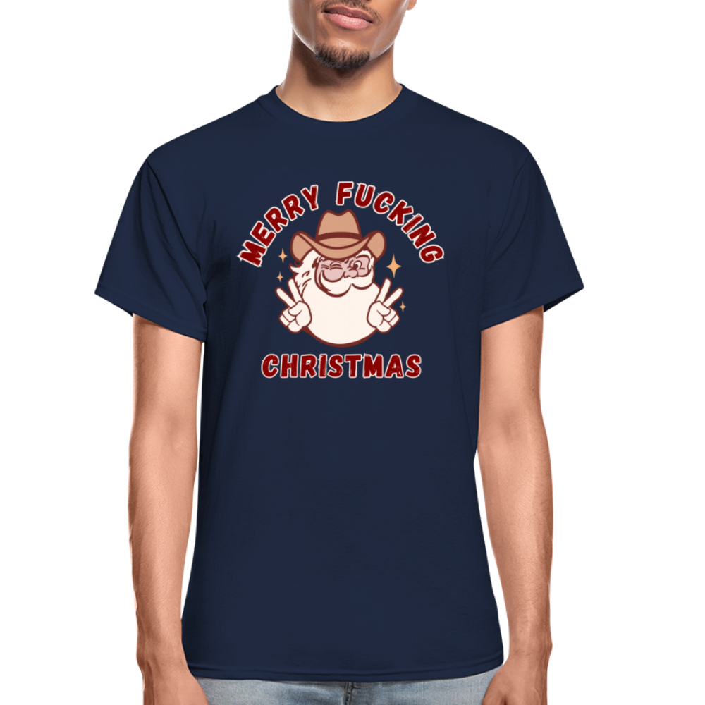 MERRY F*CKING CHRISTMAS Gildan Ultra Cotton Adult T-Shirt - navy