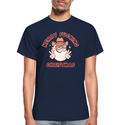 MERRY F*CKING CHRISTMAS Gildan Ultra Cotton Adult T-Shirt - navy