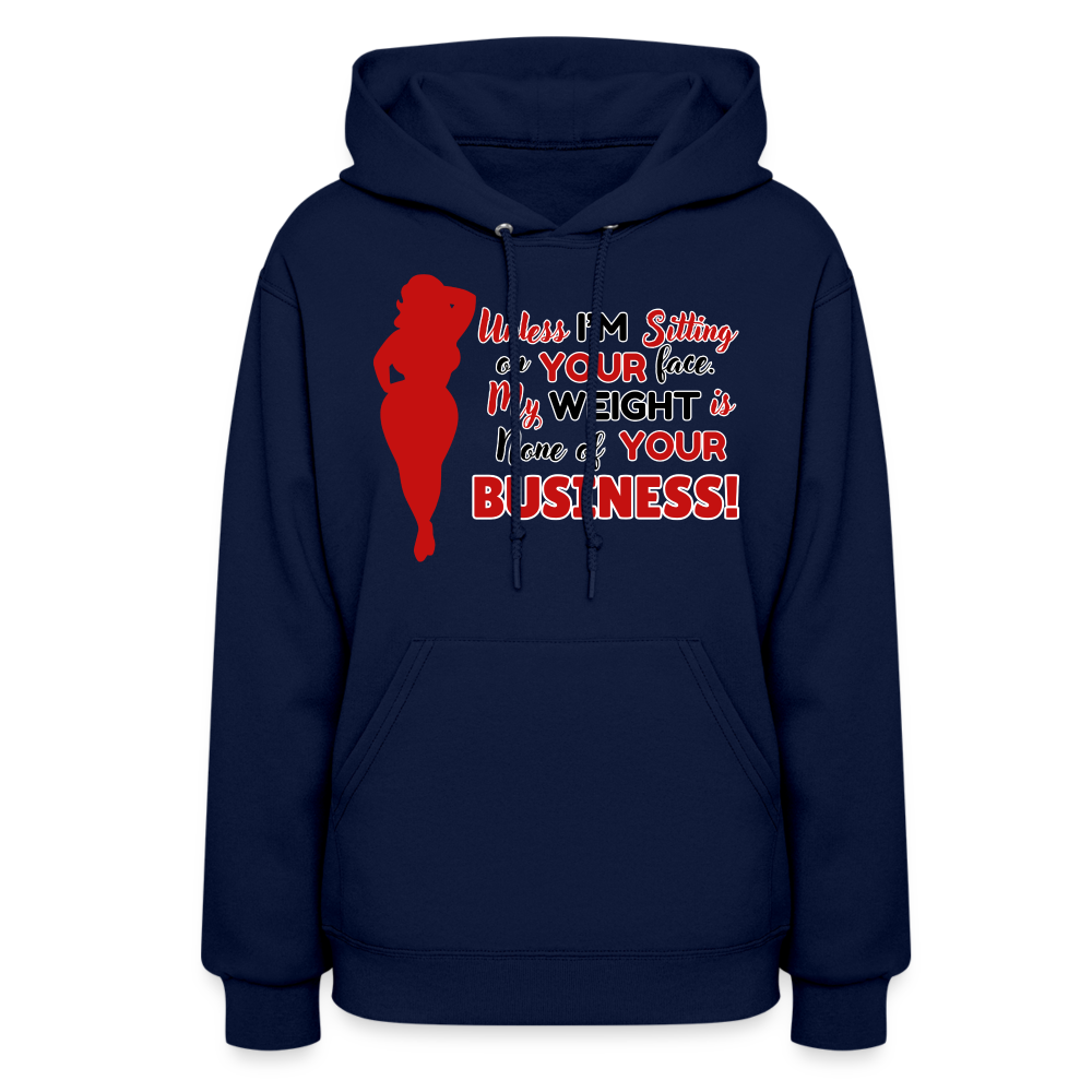 BENNETT PEACH SITTING ON YOUR FACE Women's Hoodie - navy