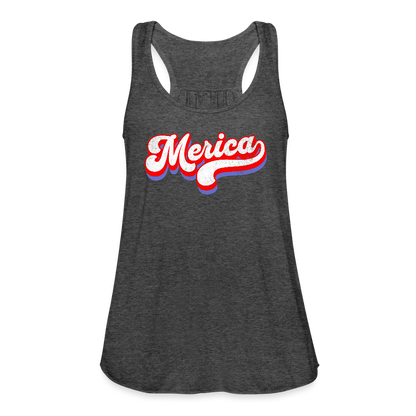 MERICA Women's Flowy Tank Top by Bella - deep heather