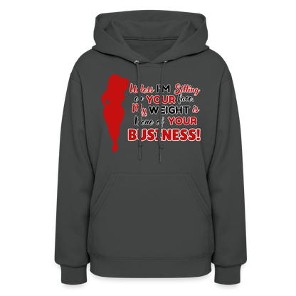 BENNETT PEACH SITTING ON YOUR FACE Women's Hoodie - asphalt