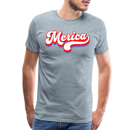 MERICA Men's Premium T-Shirt - heather ice blue