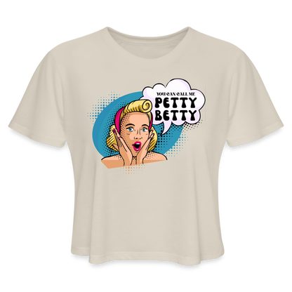 BENNETT PEACH "PETTY BETTY" Women's Cropped T-Shirt - dust
