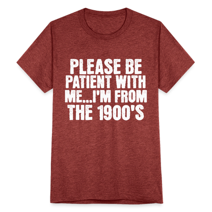 BENNETT PEACH FROM THE 1900S Unisex Tri-Blend T-Shirt - heather cranberry