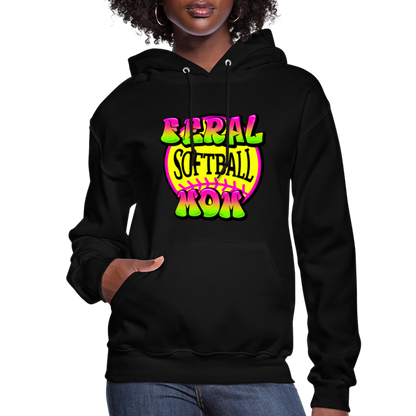 FERAL SOFTBALL MOM Women's Hoodie - black