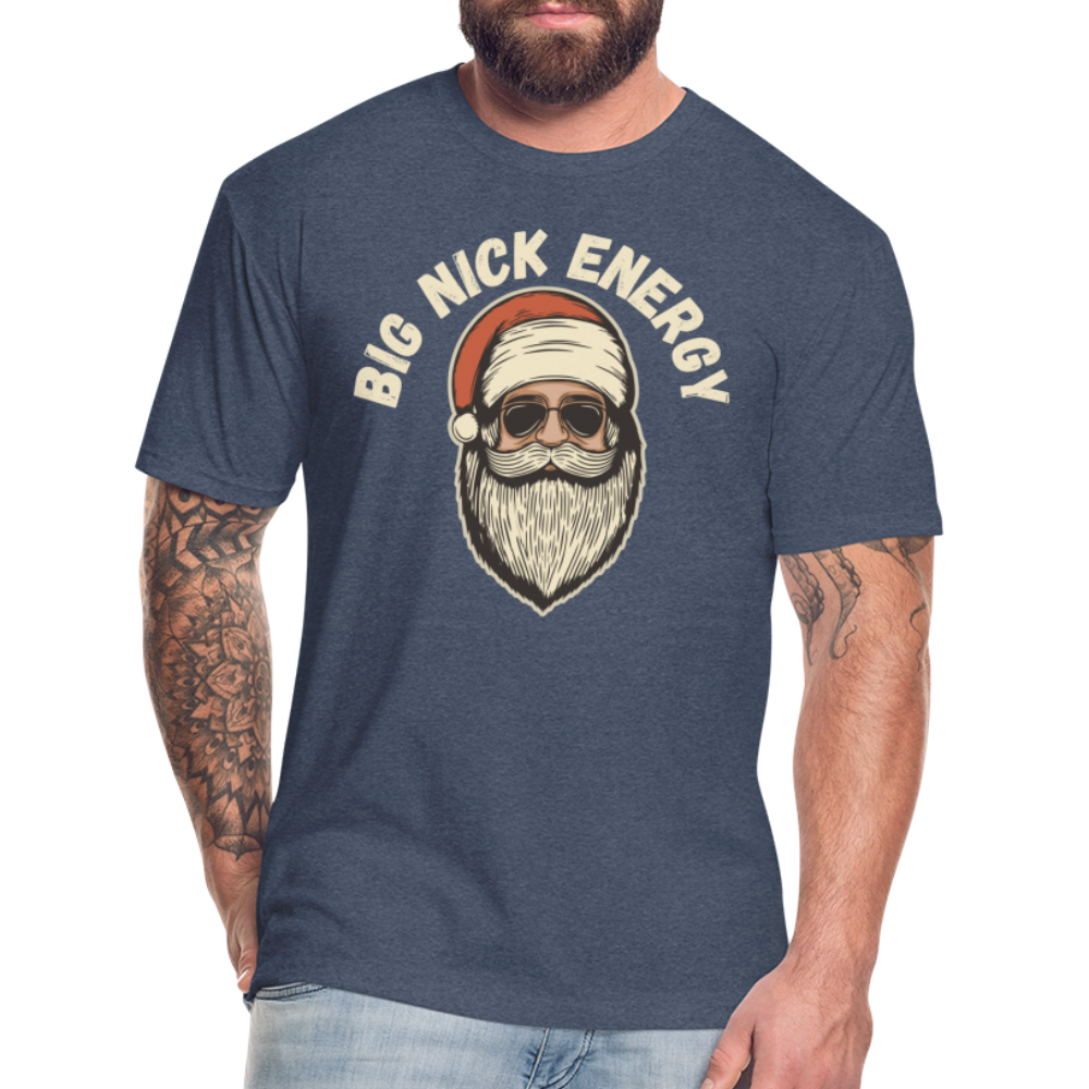 BIG NICK ENERGY Fitted Cotton/Poly T-Shirt by Next Level - heather navy