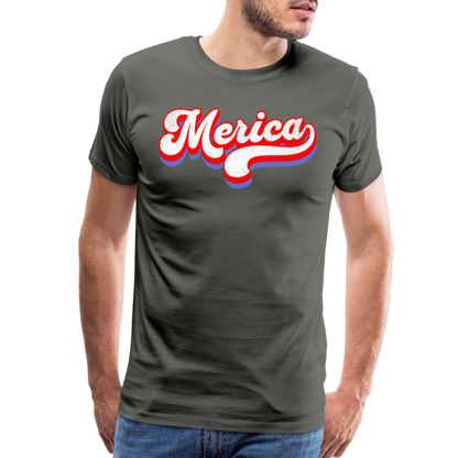 MERICA Men's Premium T-Shirt - asphalt gray