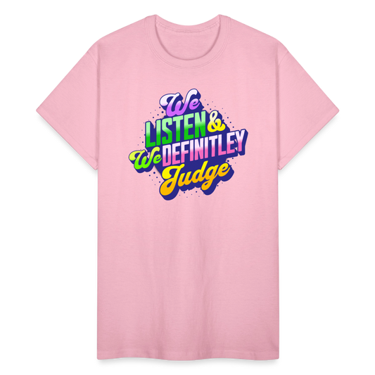 LISTEN & JUDGE Gildan Ultra Cotton Adult T-Shirt - light pink