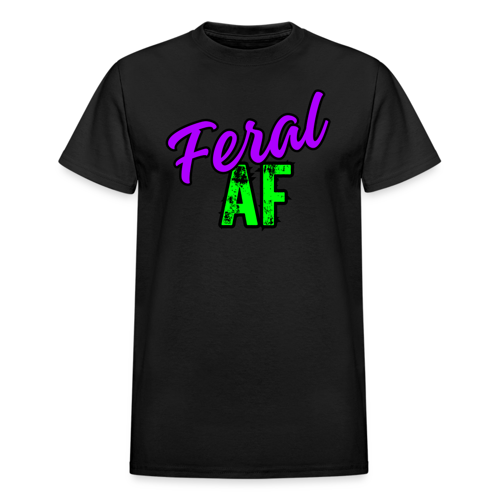 FERAL AF Gildan Ultra Cotton Adult T-Shirt - black