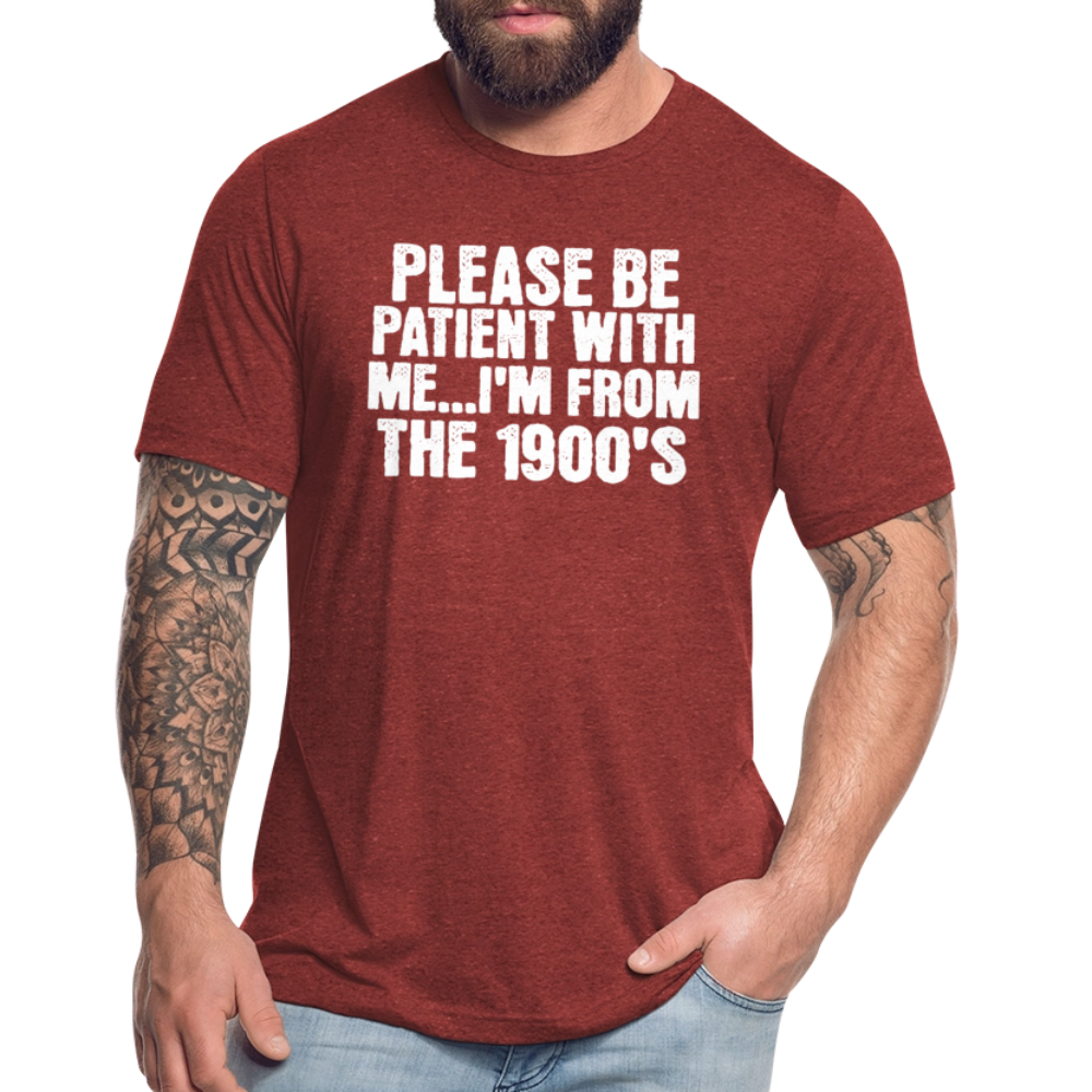 BENNETT PEACH FROM THE 1900S Unisex Tri-Blend T-Shirt - heather cranberry