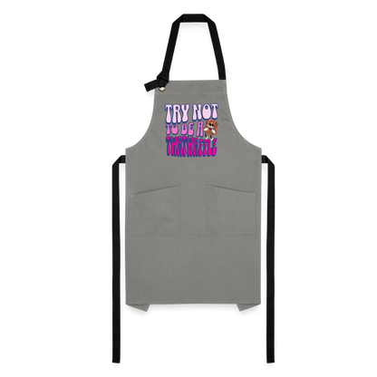 BENNETT PEACH "TRY NOT TO BE A TWATWAFFLE" Artisan Apron - gray/black