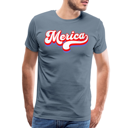 MERICA Men's Premium T-Shirt - steel blue