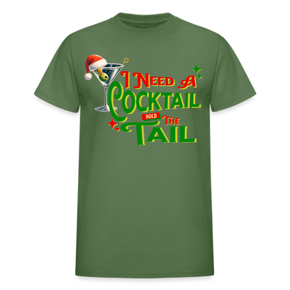 BENNETT PEACH NEED A COCKTAIL Gildan Ultra Cotton Adult T-Shirt - military green