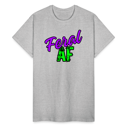 FERAL AF Gildan Ultra Cotton Adult T-Shirt - heather gray