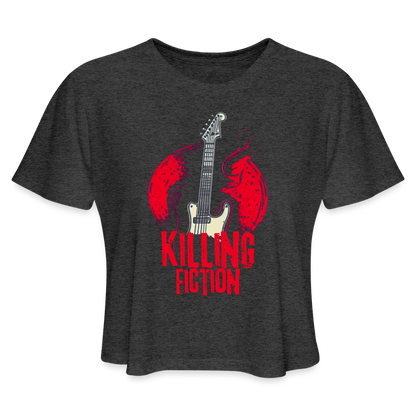 BENNETT PEACH "KILLING FICTION" Women's Cropped T-Shirt - deep heather