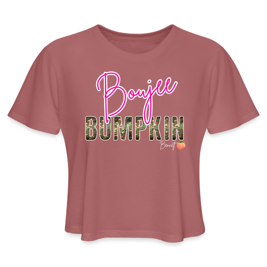 BENNETT PEACH BOUJEE BUMPKIN Women's Cropped T-Shirt - mauve