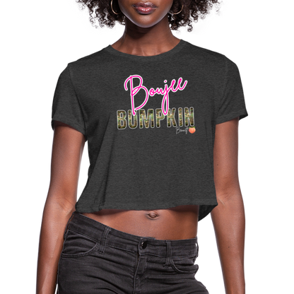 BENNETT PEACH BOUJEE BUMPKIN Women's Cropped T-Shirt - deep heather