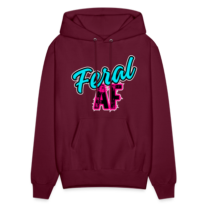 Feral AF Unisex Hoodie - burgundy