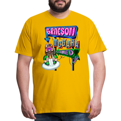 Unisex Graeson Mcgaha Comedy Men's Premium T-Shirt - sun yellow