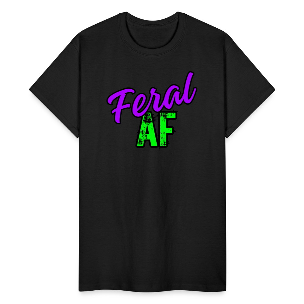 FERAL AF Gildan Ultra Cotton Adult T-Shirt - black