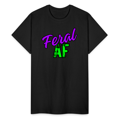 FERAL AF Gildan Ultra Cotton Adult T-Shirt - black