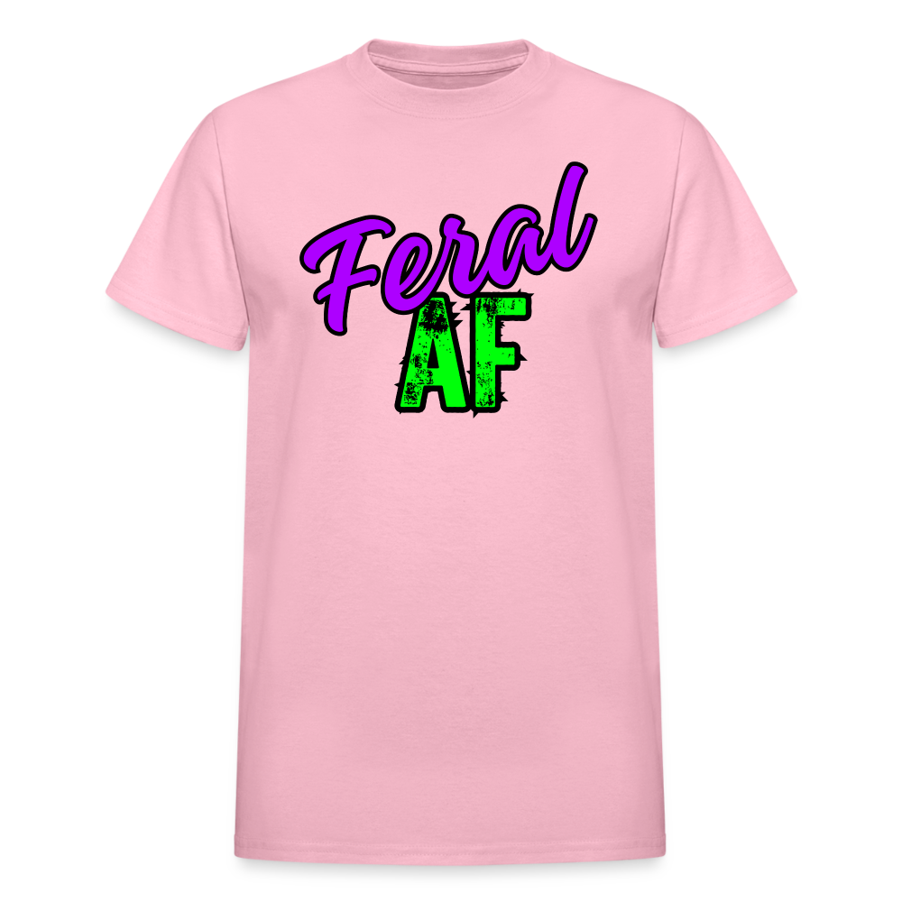 FERAL AF Gildan Ultra Cotton Adult T-Shirt - light pink