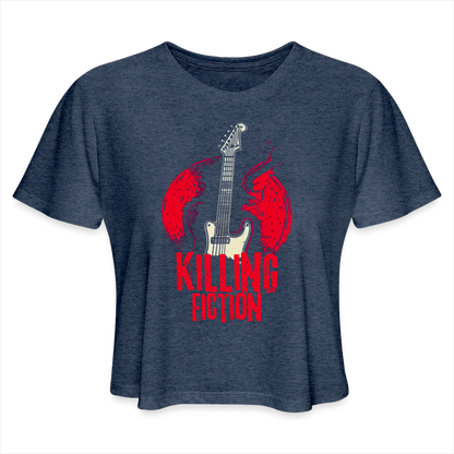 BENNETT PEACH "KILLING FICTION" Women's Cropped T-Shirt - heather navy