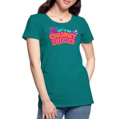 BENNETT PEACH "CHUNKY DUNKIN" Women’s Premium T-Shirt - teal
